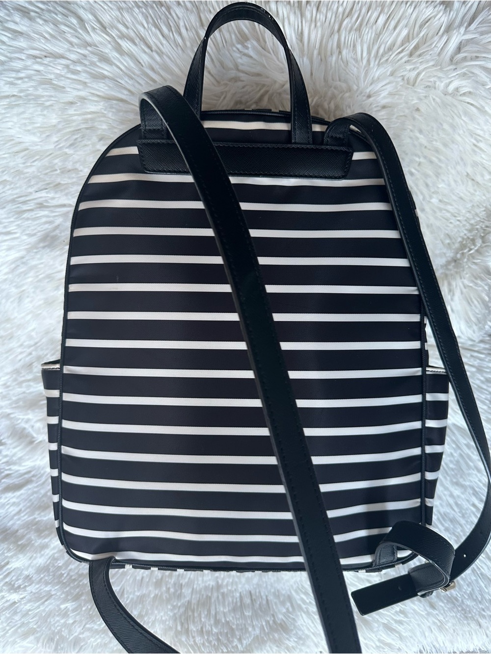 kate spade Black & White Striped Backpack - Picture 7 of 16